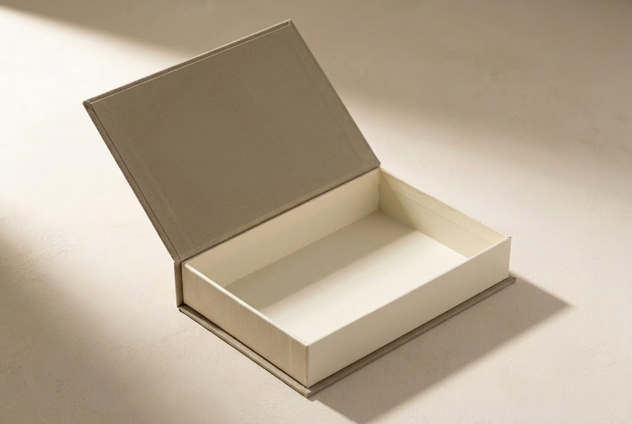 Open box showing the storage interior